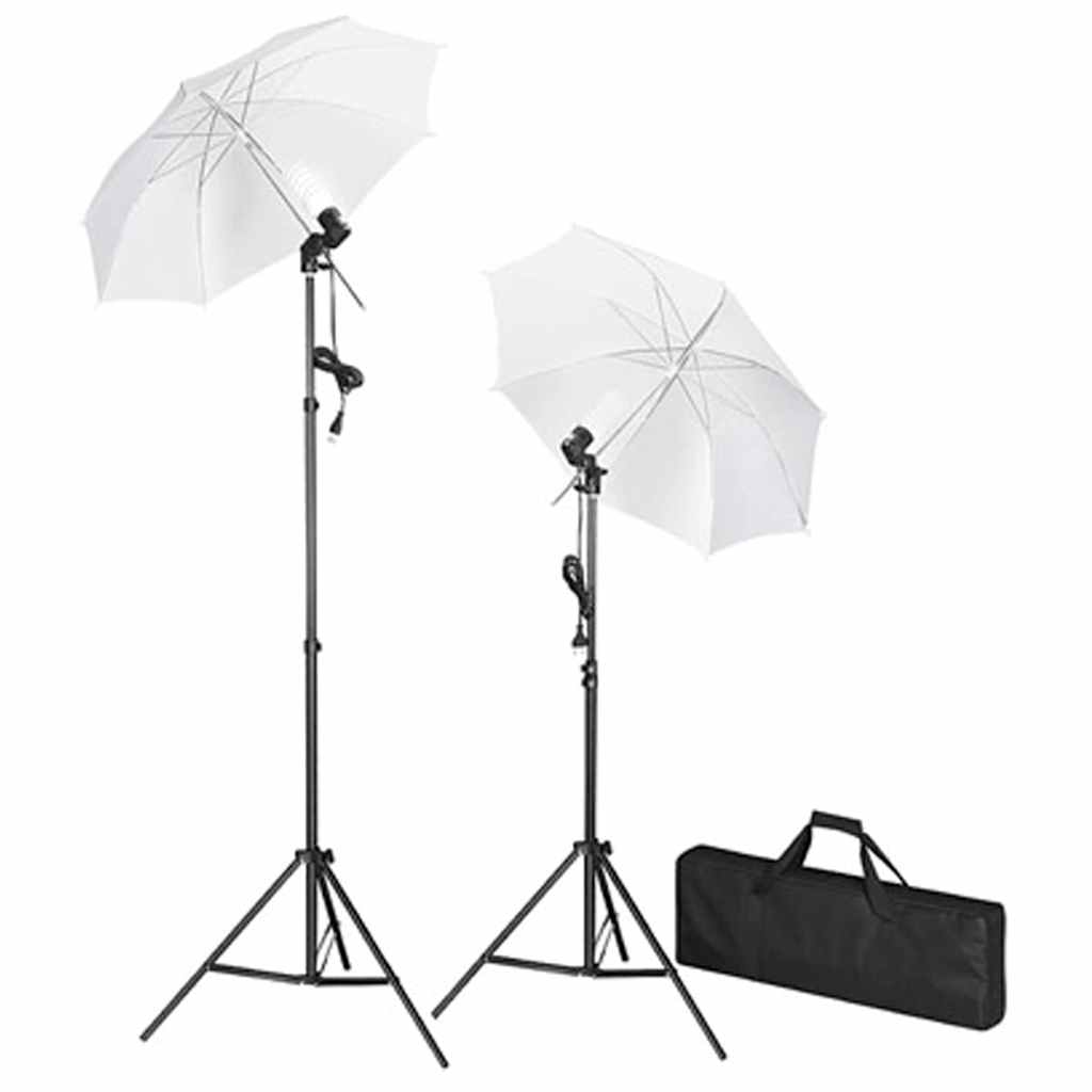 vidaXL Fotostudio-Set mit Schwarzem Hintergrund 600×300 & Leuchten - Image 3