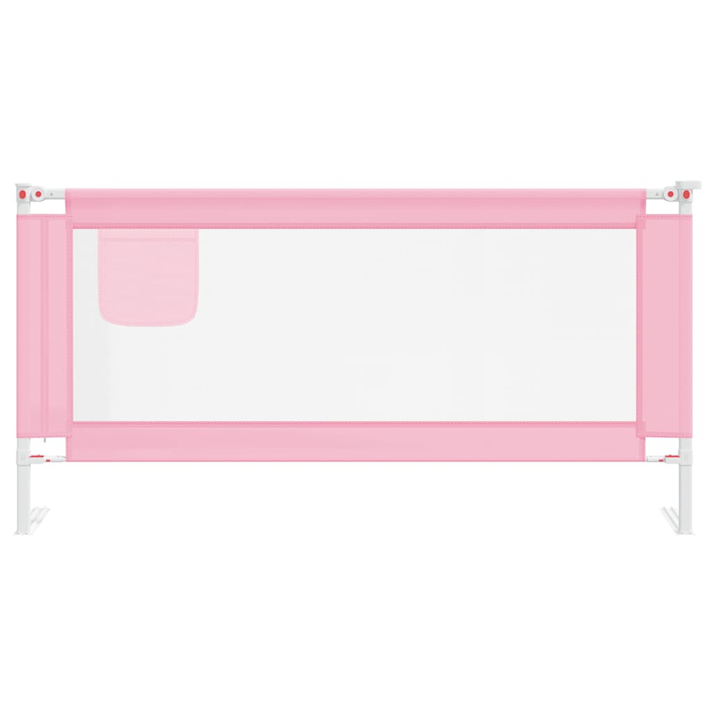 vidaXL Kleinkind-Bettschutzgitter Rosa 180x25 cm Stoff - Image 3