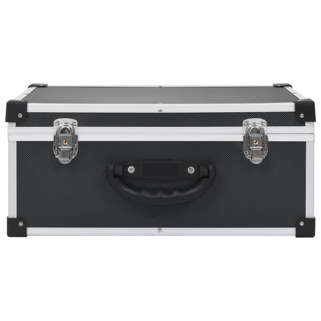 vidaXL CD-Koffer für 60 CDs Aluminium ABS Schwarz - Image 3