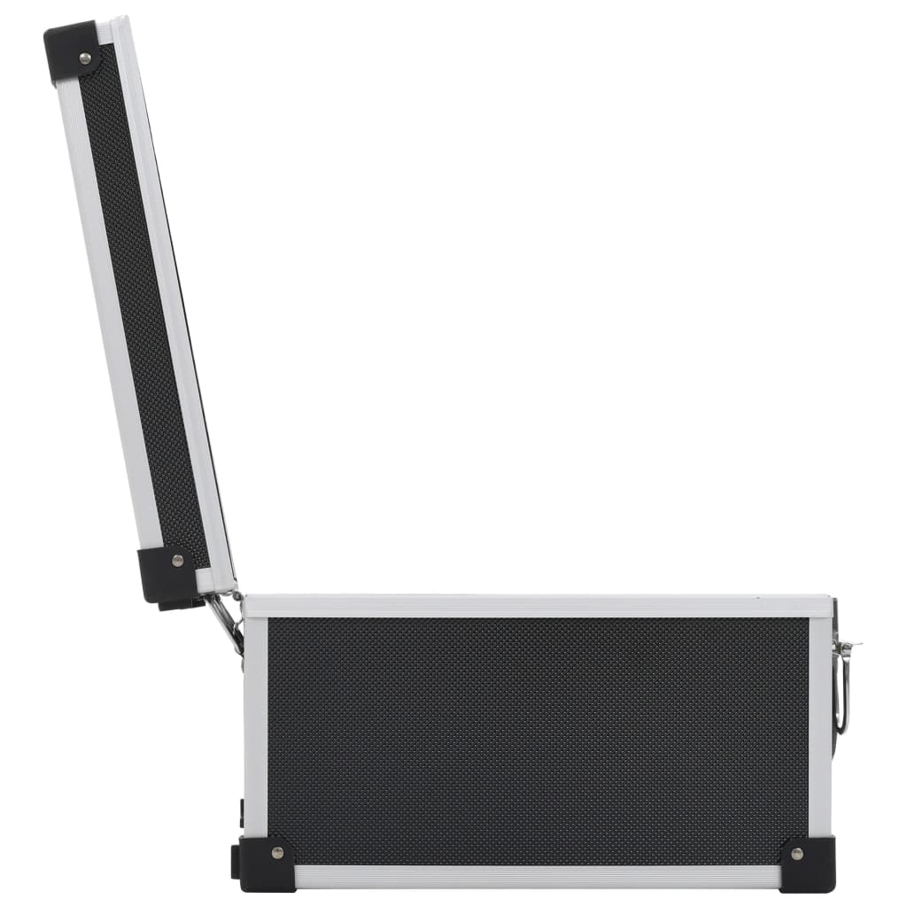 vidaXL CD-Koffer für 40 CDs Aluminium ABS Schwarz - Image 6