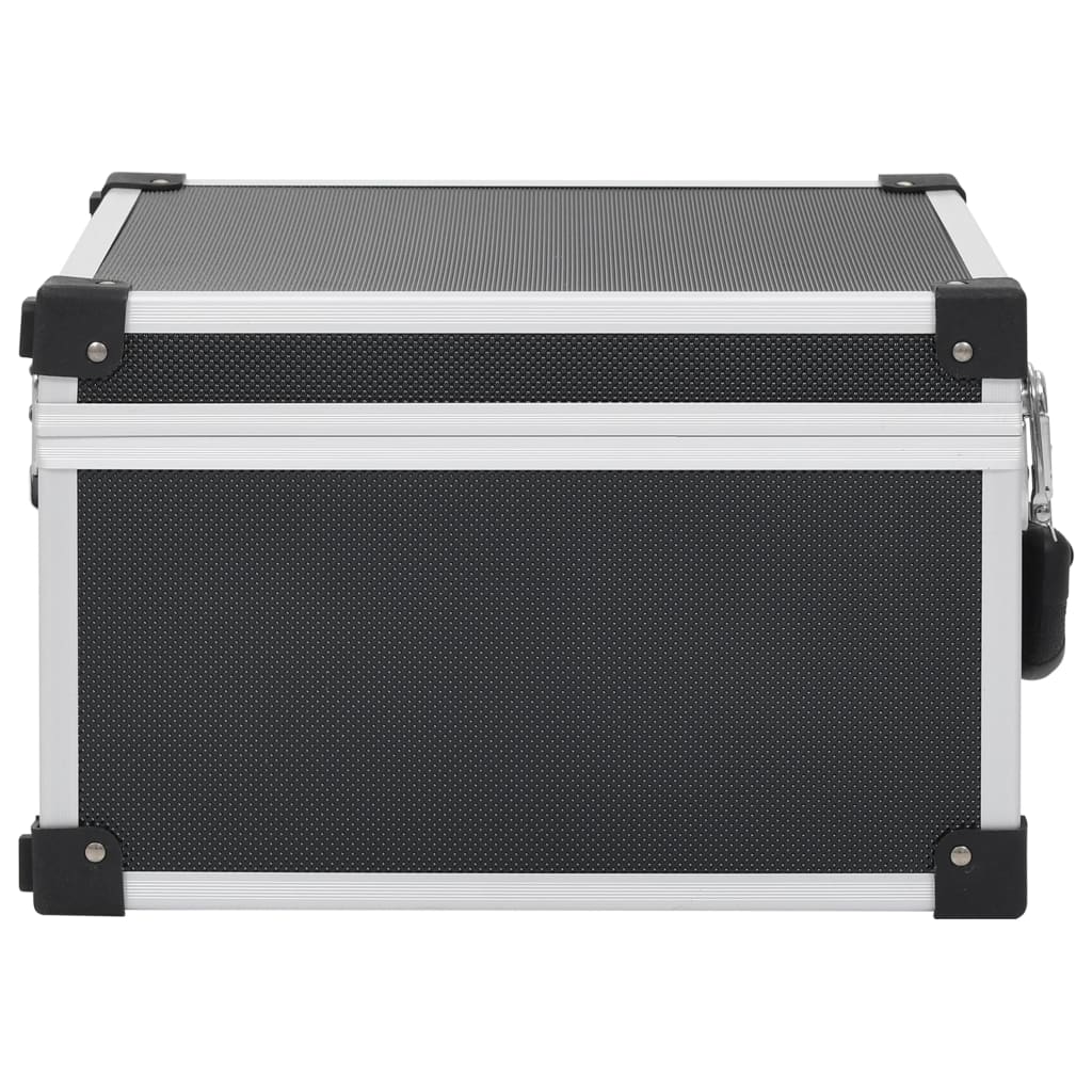 vidaXL CD-Koffer für 40 CDs Aluminium ABS Schwarz - Image 4