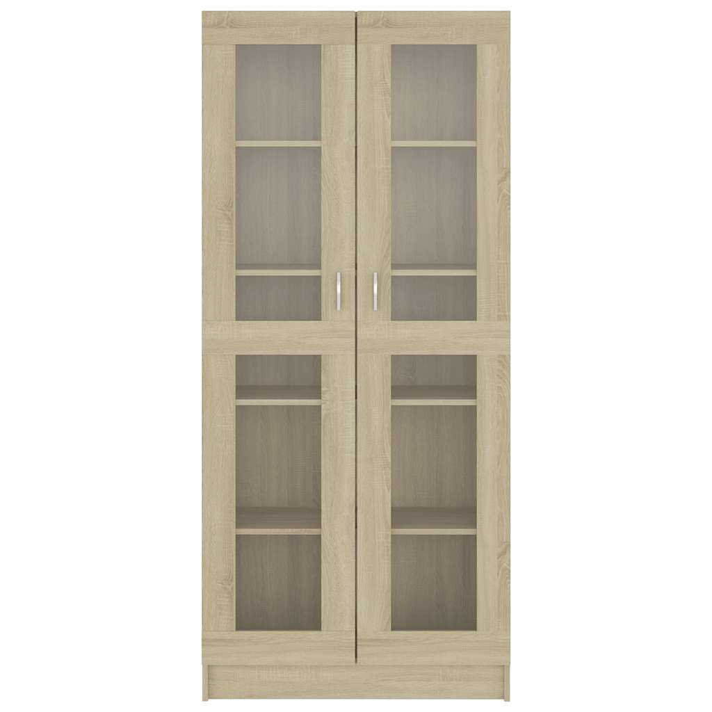 vidaXL Vitrinenschrank Sonoma-Eiche 82,5x30,5x185 cm Holzwerkstoff - Image 5