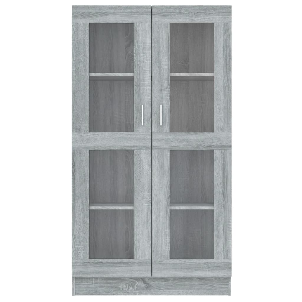vidaXL Vitrinenschrank Grau Sonoma 82,5x30,5x150 cm Holzwerkstoff - Image 3