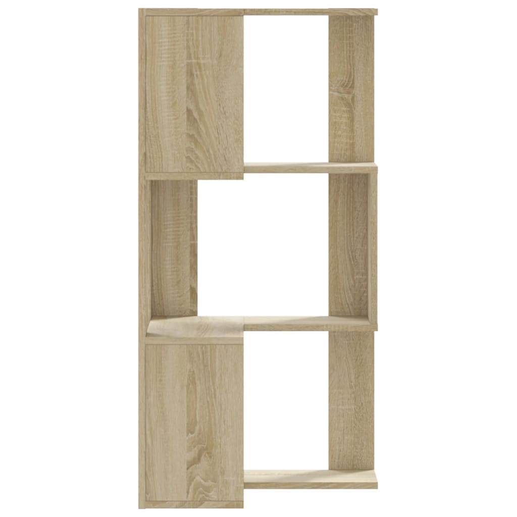 vidaXL Eck-Bücherregal 3 Böden Sonoma-Eiche 50x50x102 cm Holzwerkstoff - Image 5
