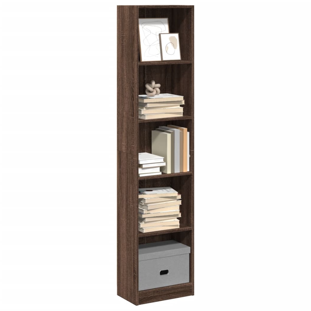 vidaXL Bücherregal Braun Eichen-Optik 40x24x176 cm Holzwerkstoff