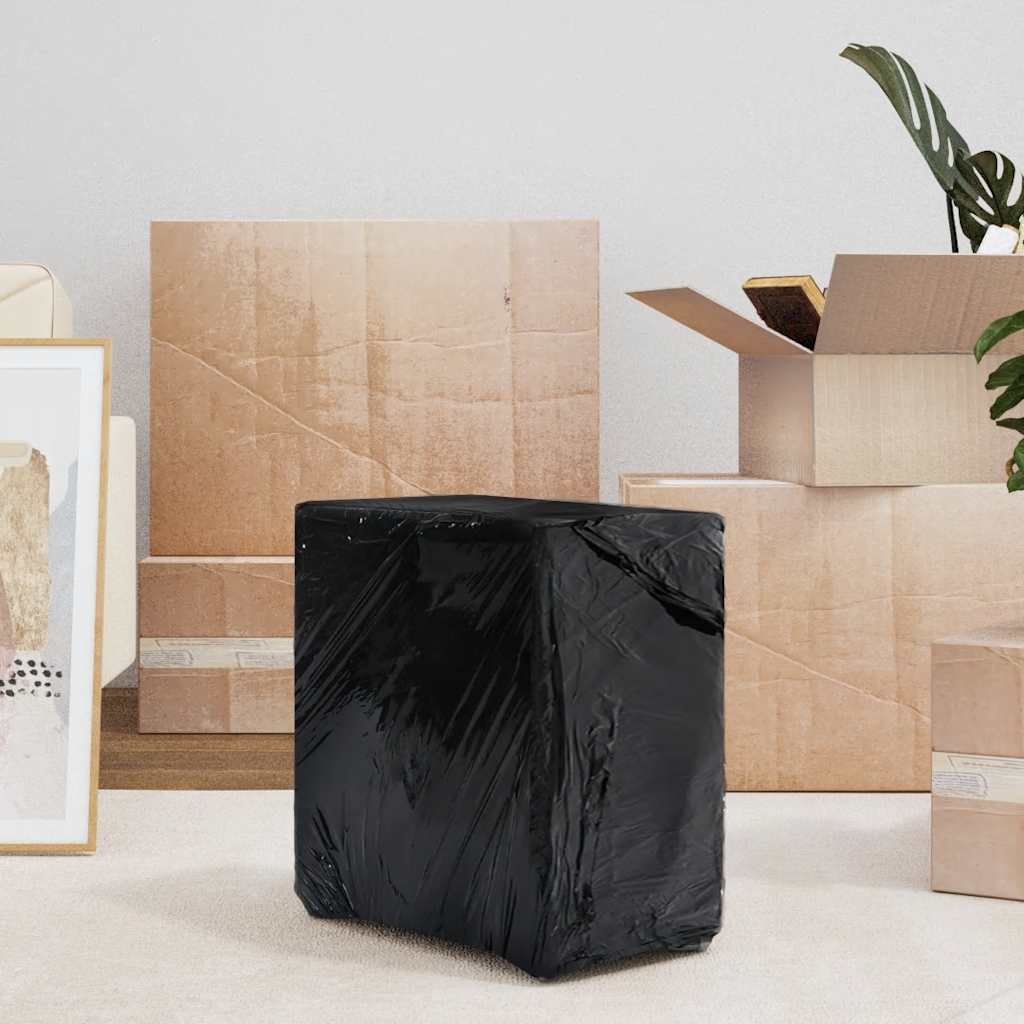 vidaXL Stretchfolie 2 Stk. Schwarz 30 µm 50 cm x 150 m - Image 3