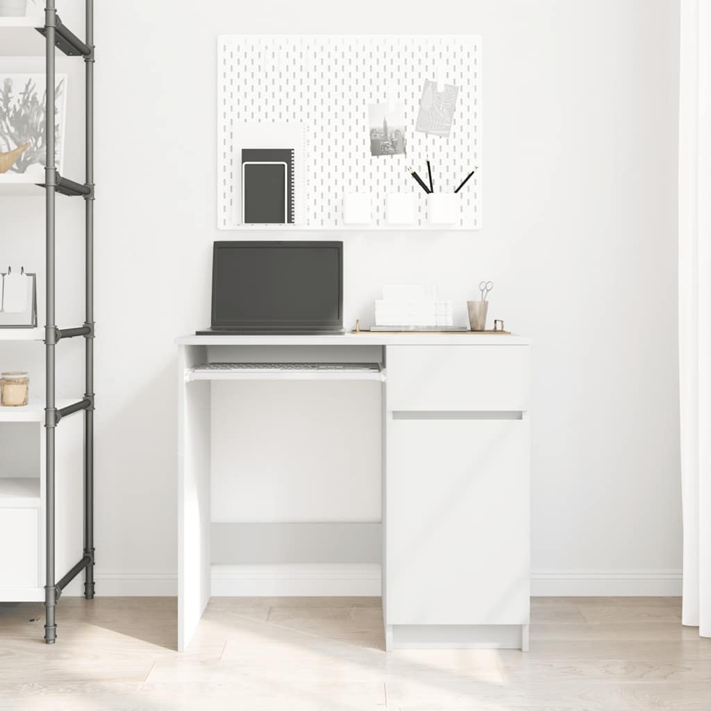 vidaXL Schreibtisch Weiß 86x49x76 cm Holzwerkstoff - Image 3