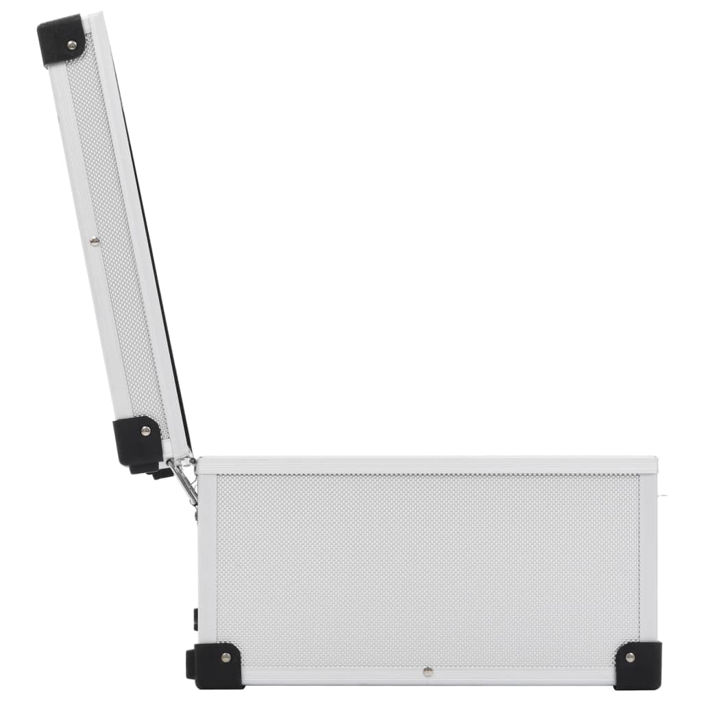 vidaXL CD-Koffer für 80 CDs Aluminium ABS Silbern - Image 6