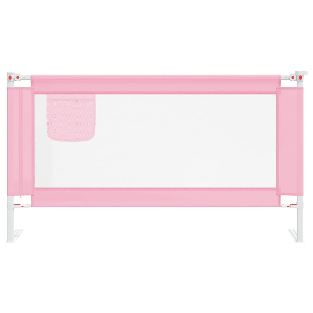 vidaXL Kleinkind-Bettschutzgitter Rosa 150x25 cm Stoff - Image 3