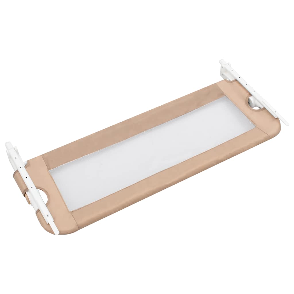 vidaXL Kleinkind-Bettschutzgitter Taupe 102x42 cm Polyester - Image 4