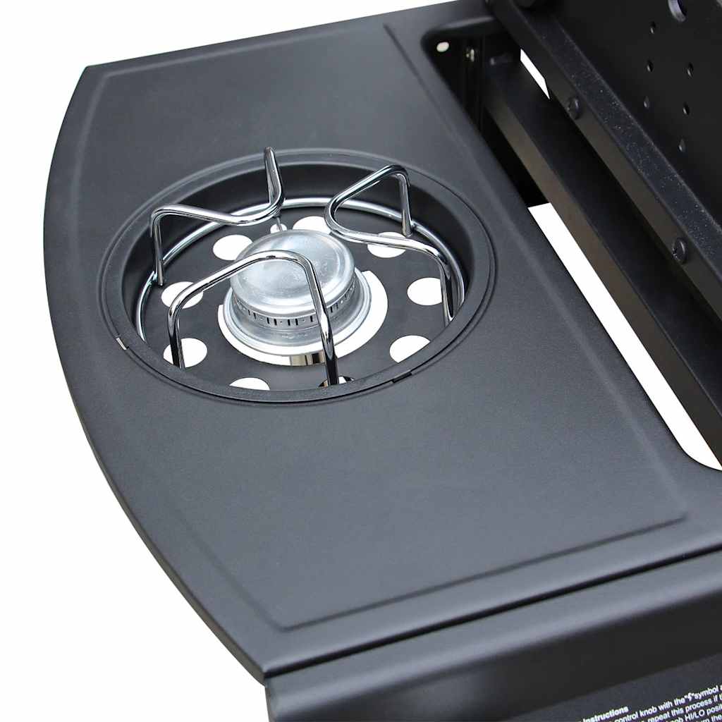 vidaXL Gasgrill 4+1 Brenner Schwarz - Image 5