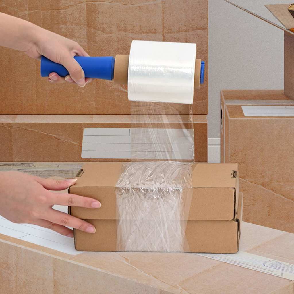 vidaXL Stretchfolien 50 Stk. Transparent 23 µm 10 cm x 150 m - Image 3