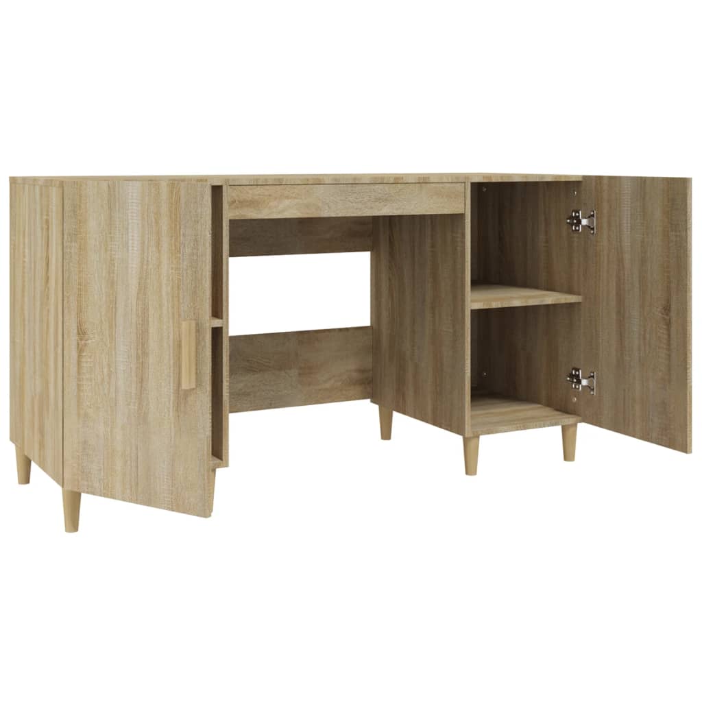 vidaXL Schreibtisch Sonoma-Eiche 140x50x75 cm Holzwerkstoff - Image 6