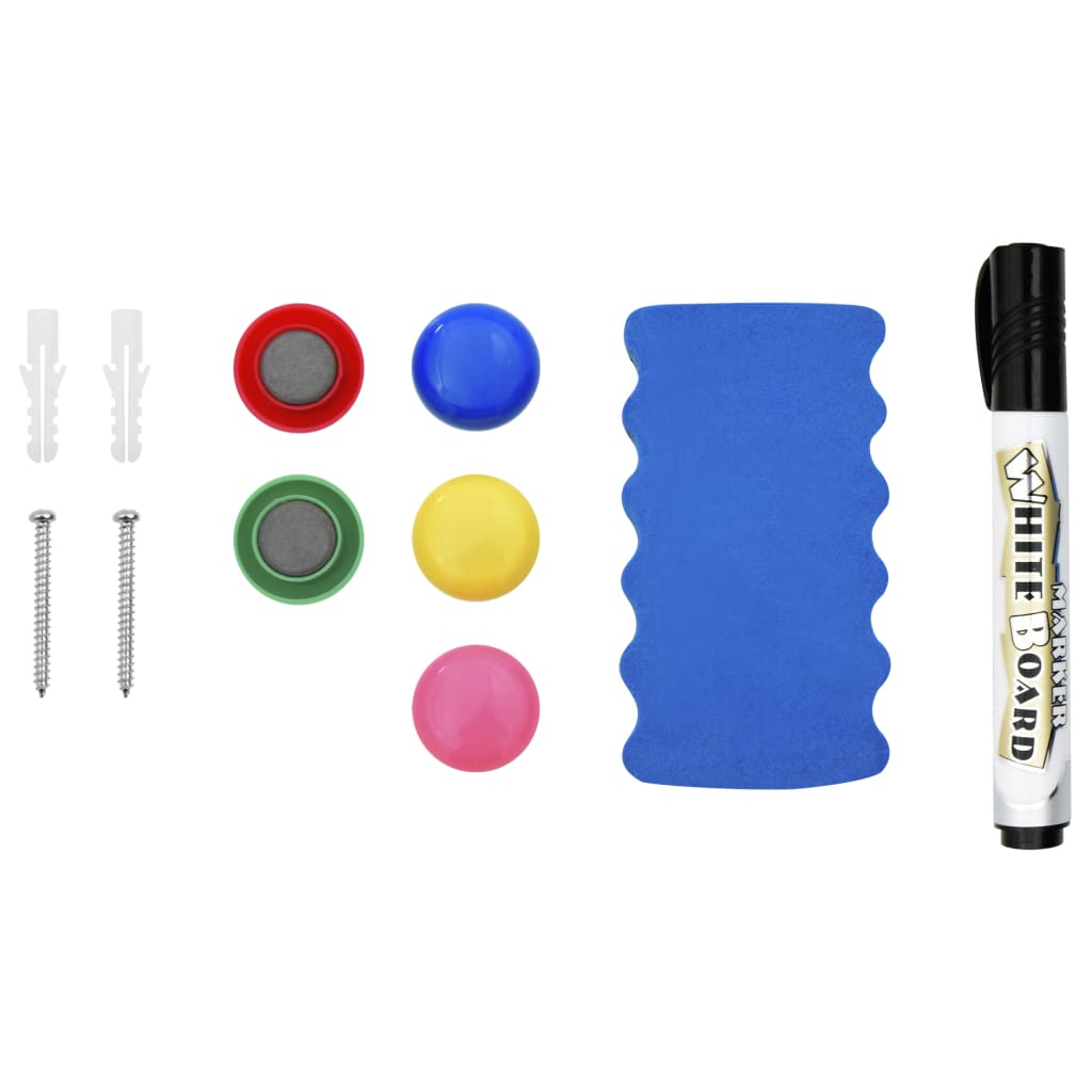 vidaXL Magnetisches Whiteboard Weiß 50 x 35 cm Stahl - Image 5