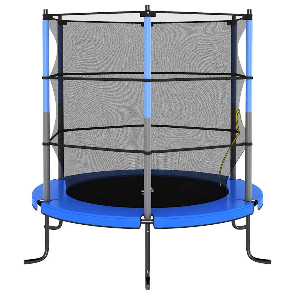 vidaXL Trampolin mit Sicherheitsnetz Rund 140x160 cm Blau - Image 3