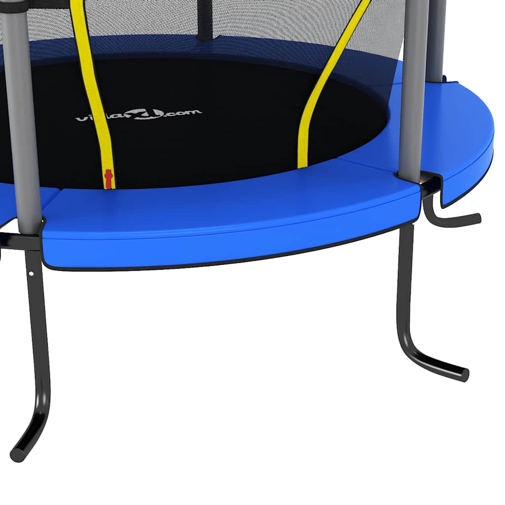 vidaXL Trampolin mit Sicherheitsnetz Rund 140x160 cm Blau - Image 5