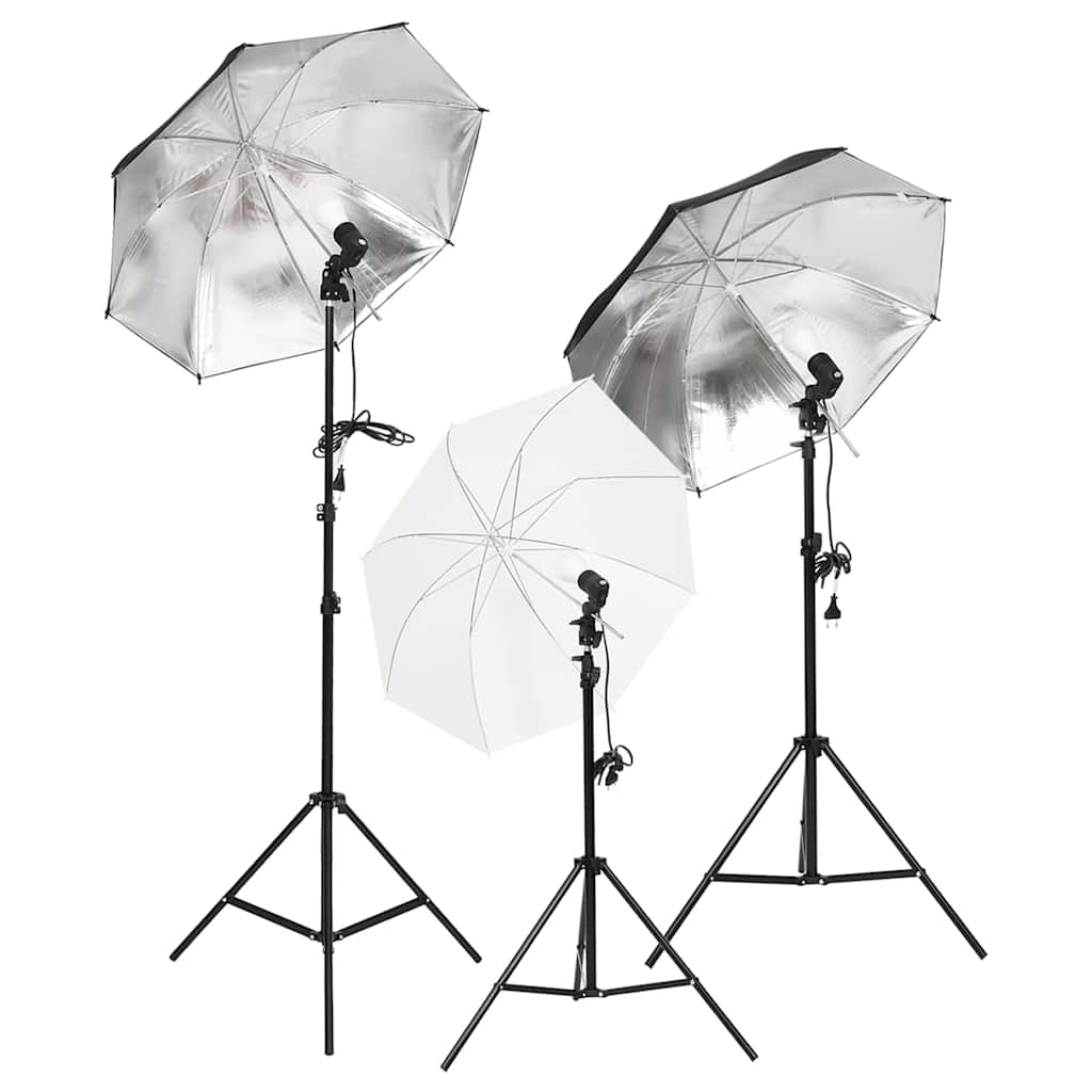 vidaXL Fotostudio-Beleuchtung Set mit Stativen & Schirmen