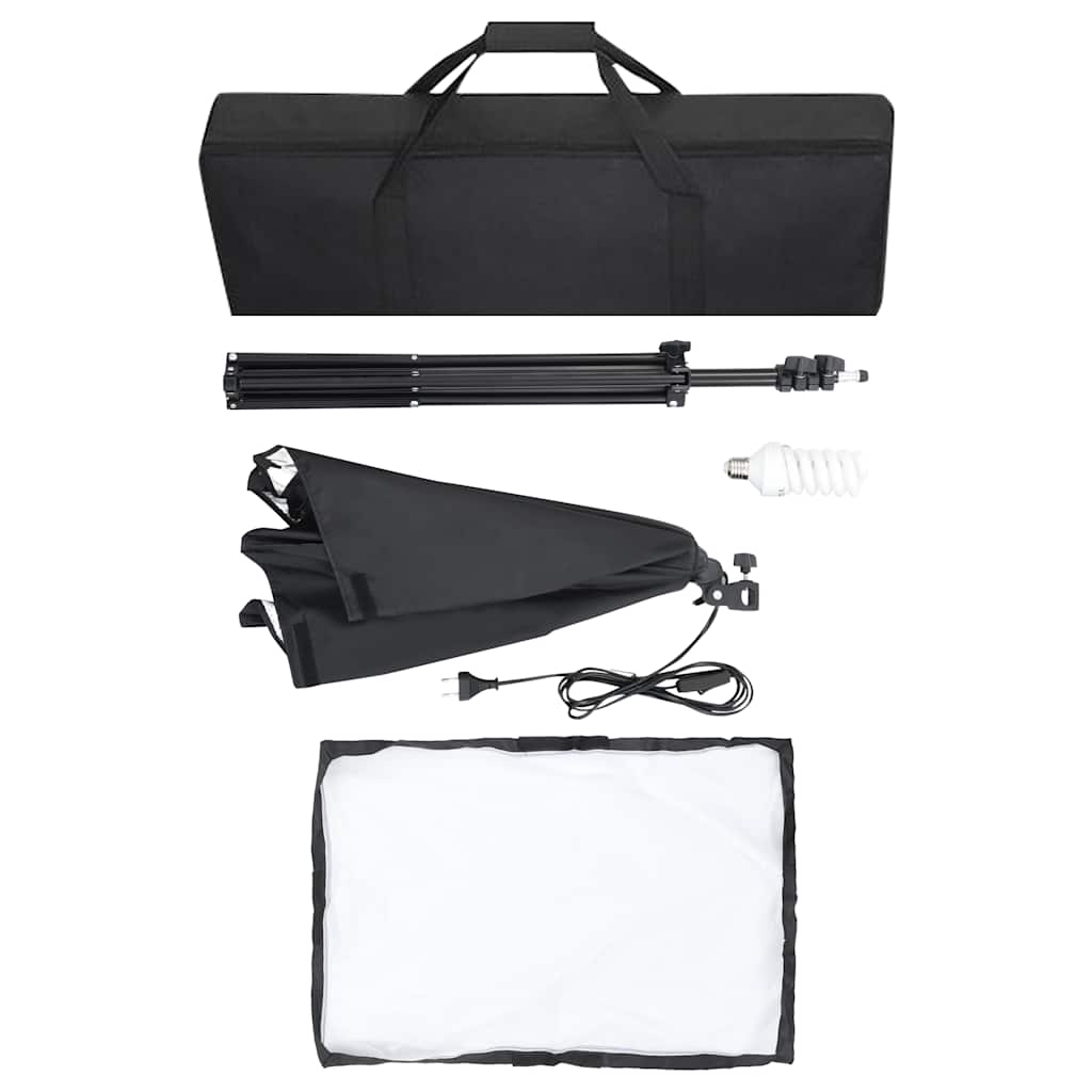 vidaXL Professionelle Studioleuchten 2 Stk. 40x60 cm Stahl Schwarz - Image 5