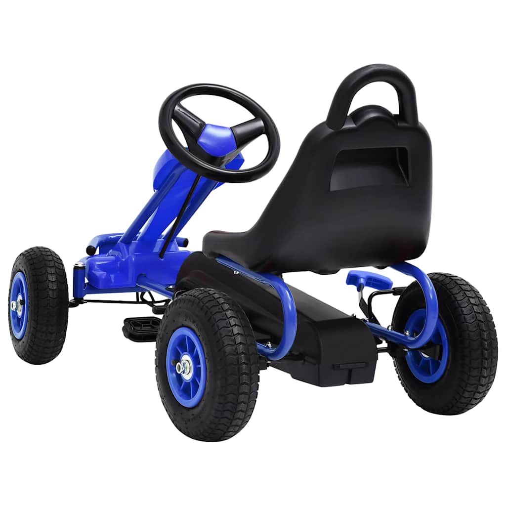 vidaXL Pedal Go-Kart mit Luftreifen Blau - Image 4
