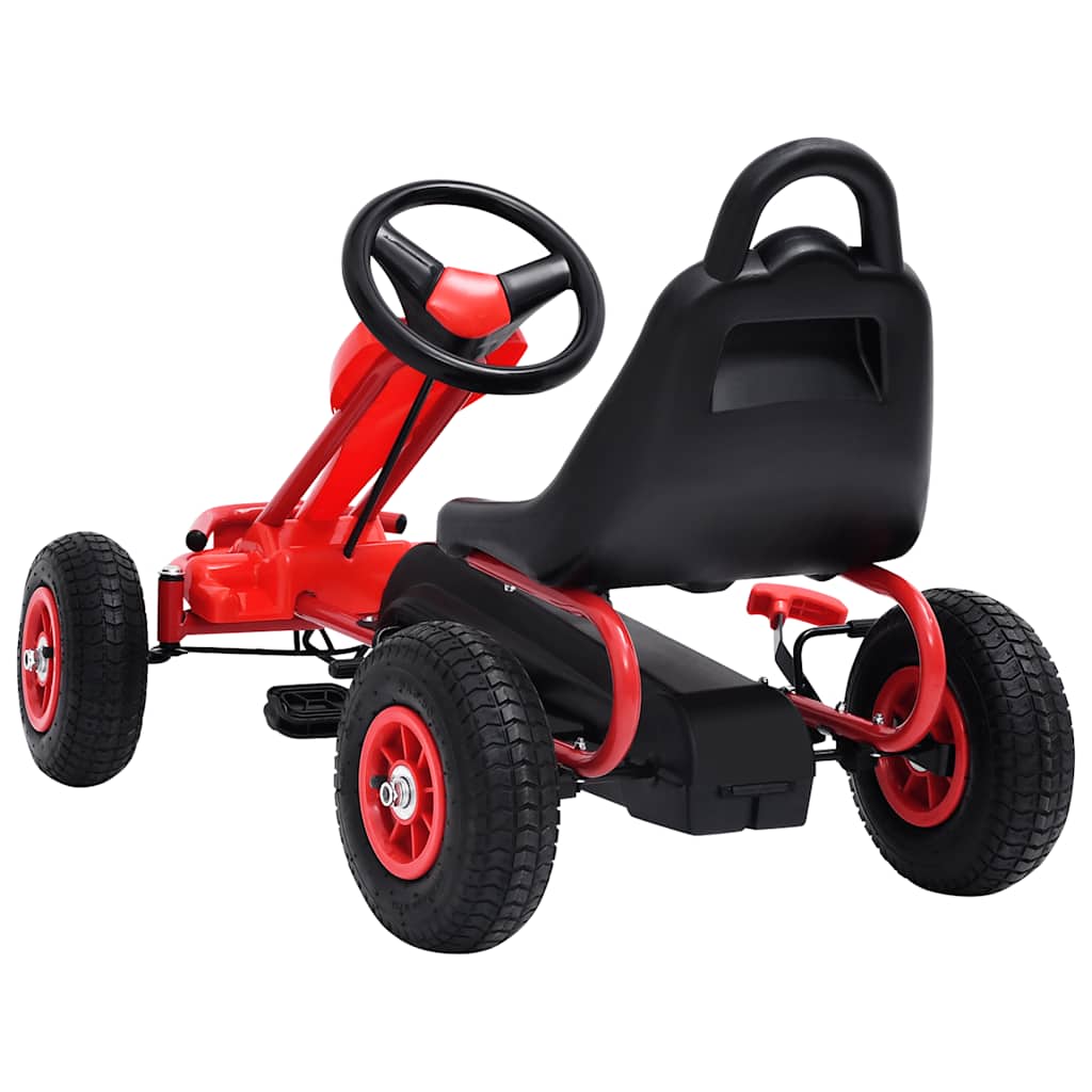 vidaXL Pedal Go-Kart mit Luftreifen Rot - Image 4