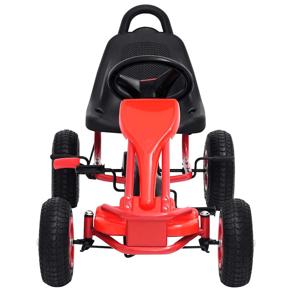 vidaXL Pedal Go-Kart mit Luftreifen Rot - Image 3