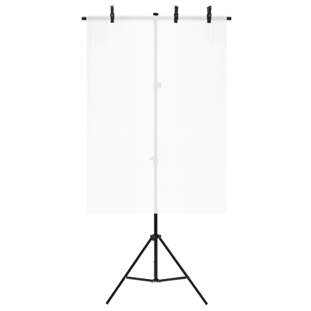 vidaXL Hintergrundständer T-Form Schwarz 91x60x(70-200) cm - Image 4