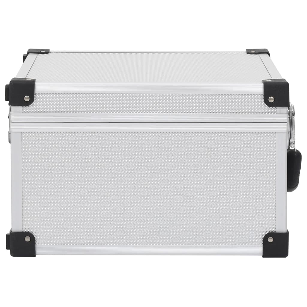 vidaXL CD-Koffer für 40 CDs Aluminium ABS Silbern - Image 4