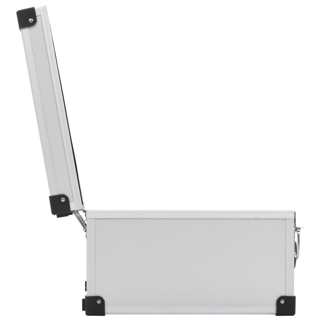 vidaXL CD-Koffer für 40 CDs Aluminium ABS Silbern - Image 6