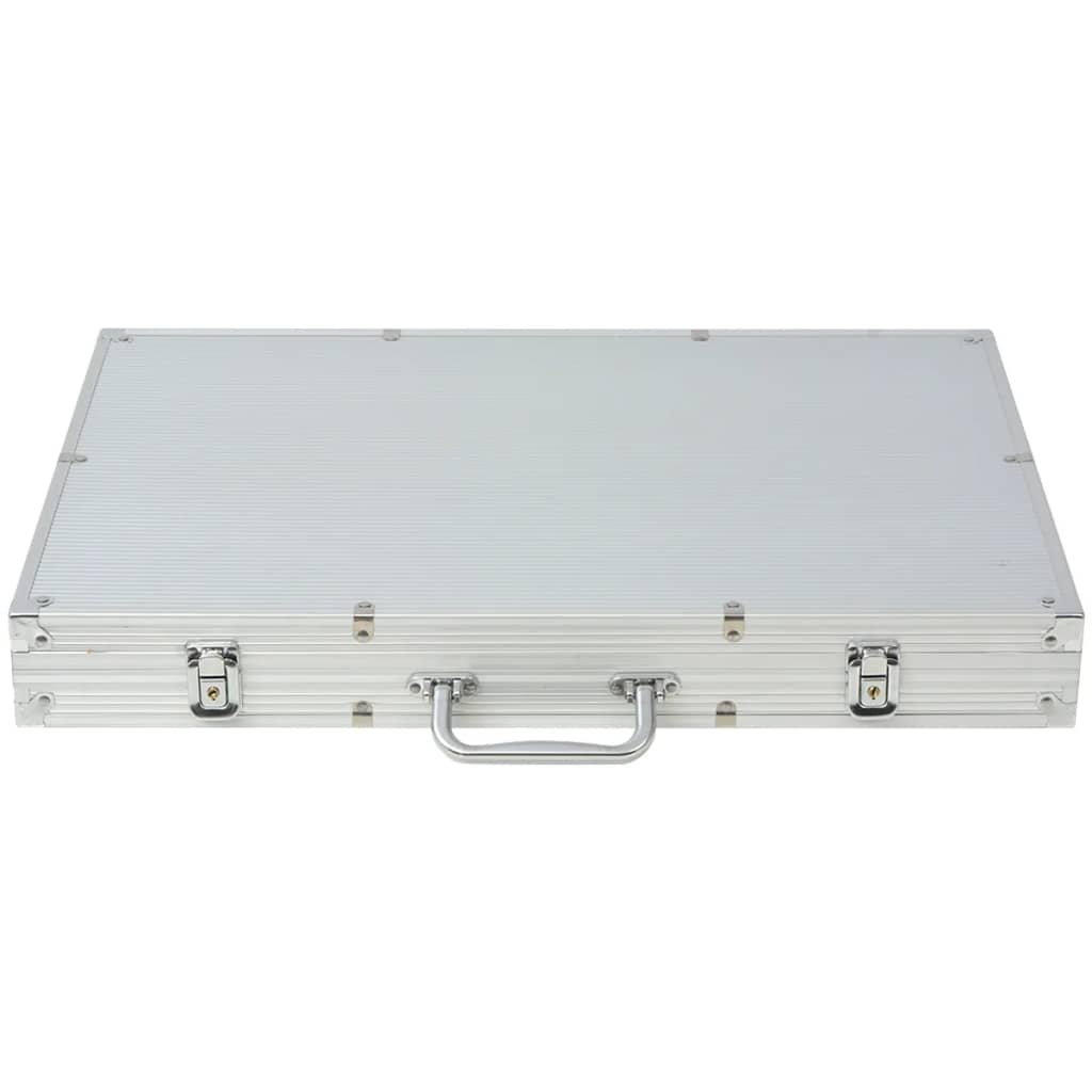 vidaXL Poker Set mit 1.000 Chips Aluminium - Image 5