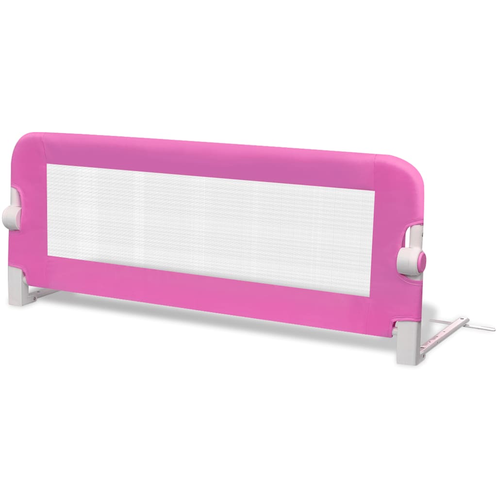 vidaXL Kleinkind Bettschutzgitter 2 Stk. Rosa 102x42 cm - Image 3