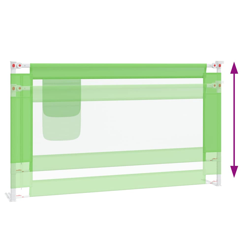 vidaXL Kleinkind-Bettschutzgitter Grün 140x25 cm Stoff - Image 6