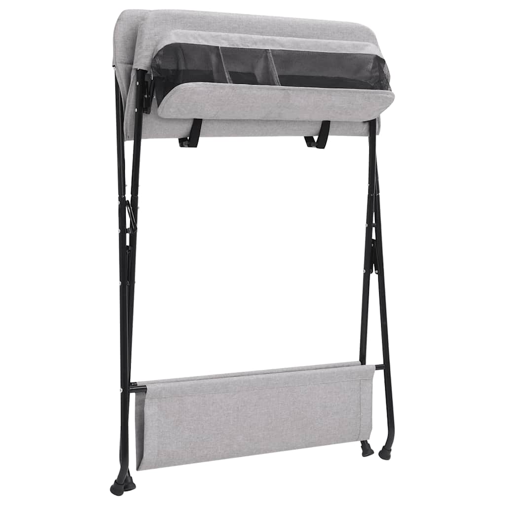 vidaXL Wickeltisch Hellgrau Eisen - Image 5