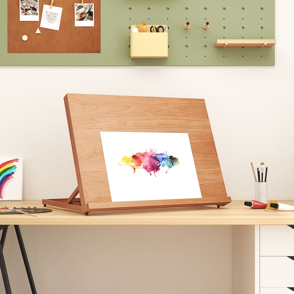 vidaXL Tischstaffelei 65x48x7 cm Massivholz Buche