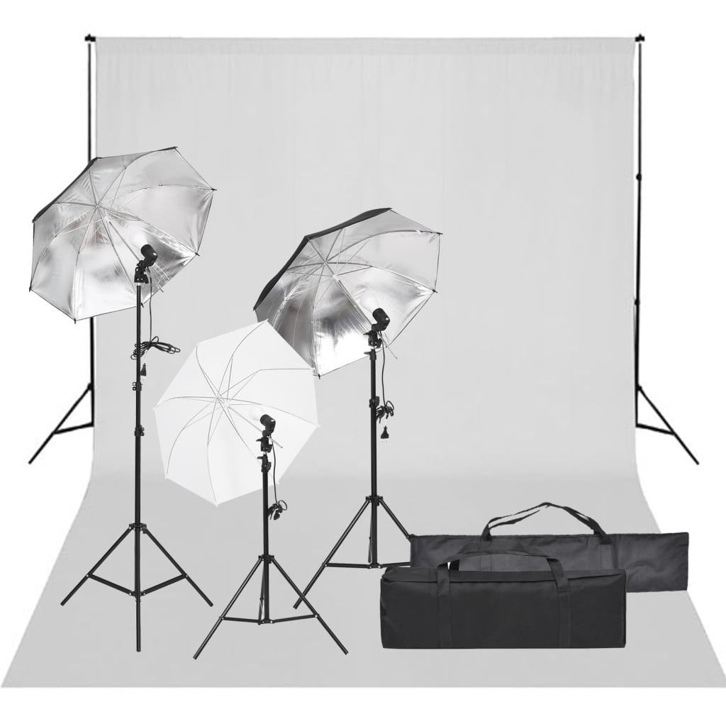 vidaXL Fotostudio-Set mit Beleuchtung und Hintergrund