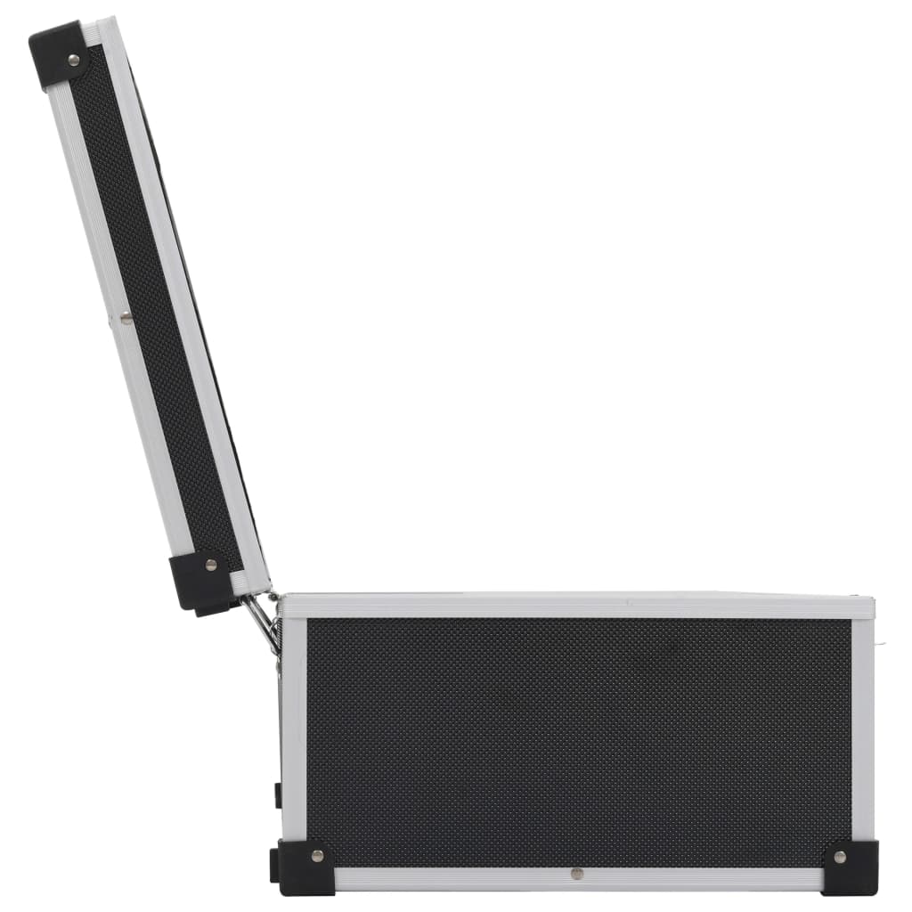 vidaXL CD-Koffer für 80 CDs Aluminium ABS Schwarz - Image 6