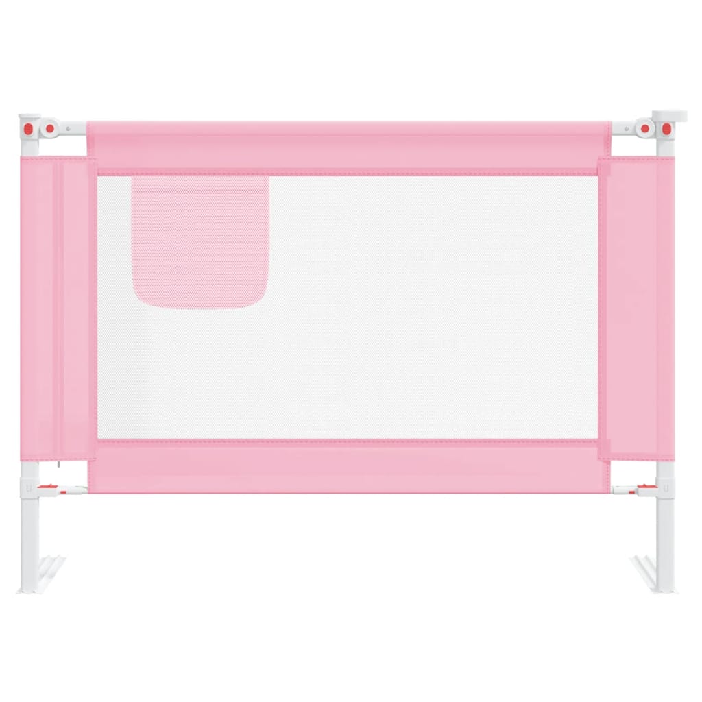 vidaXL Kleinkind-Bettschutzgitter Rosa 90x25 cm Stoff - Image 3