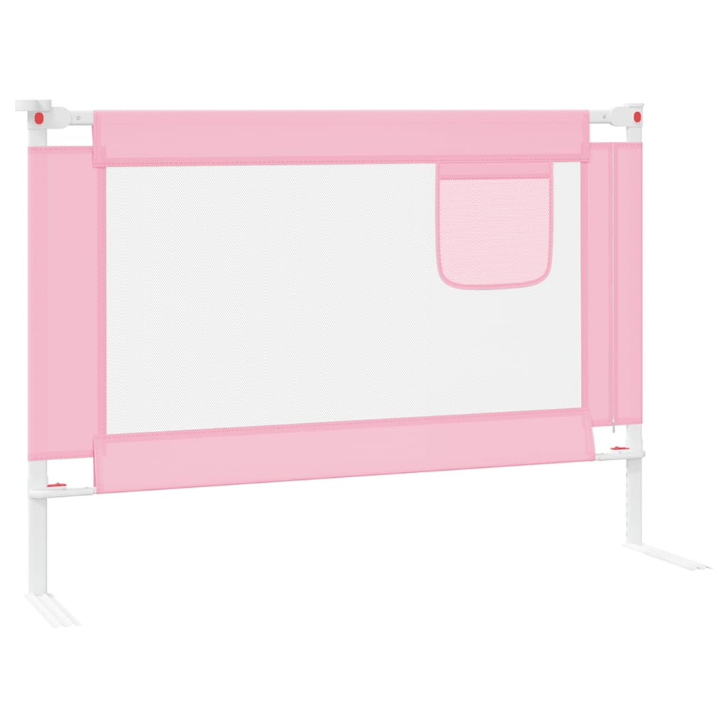 vidaXL Kleinkind-Bettschutzgitter Rosa 90x25 cm Stoff - Image 5