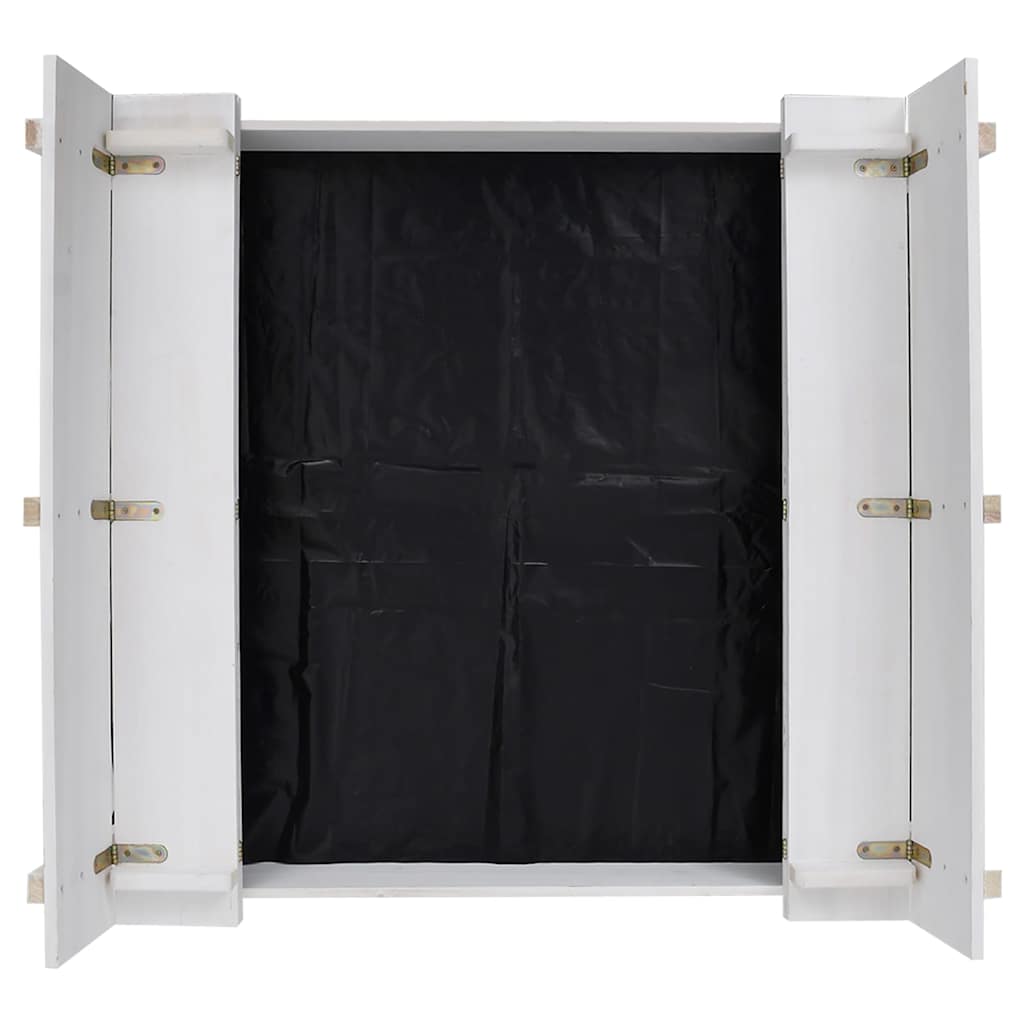 vidaXL Sandkasten Tannenholz Weiß 95x90x15 cm - Image 5