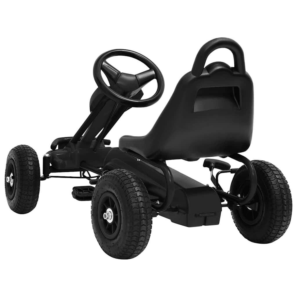 vidaXL Pedal Go-Kart mit Luftreifen Schwarz - Image 4