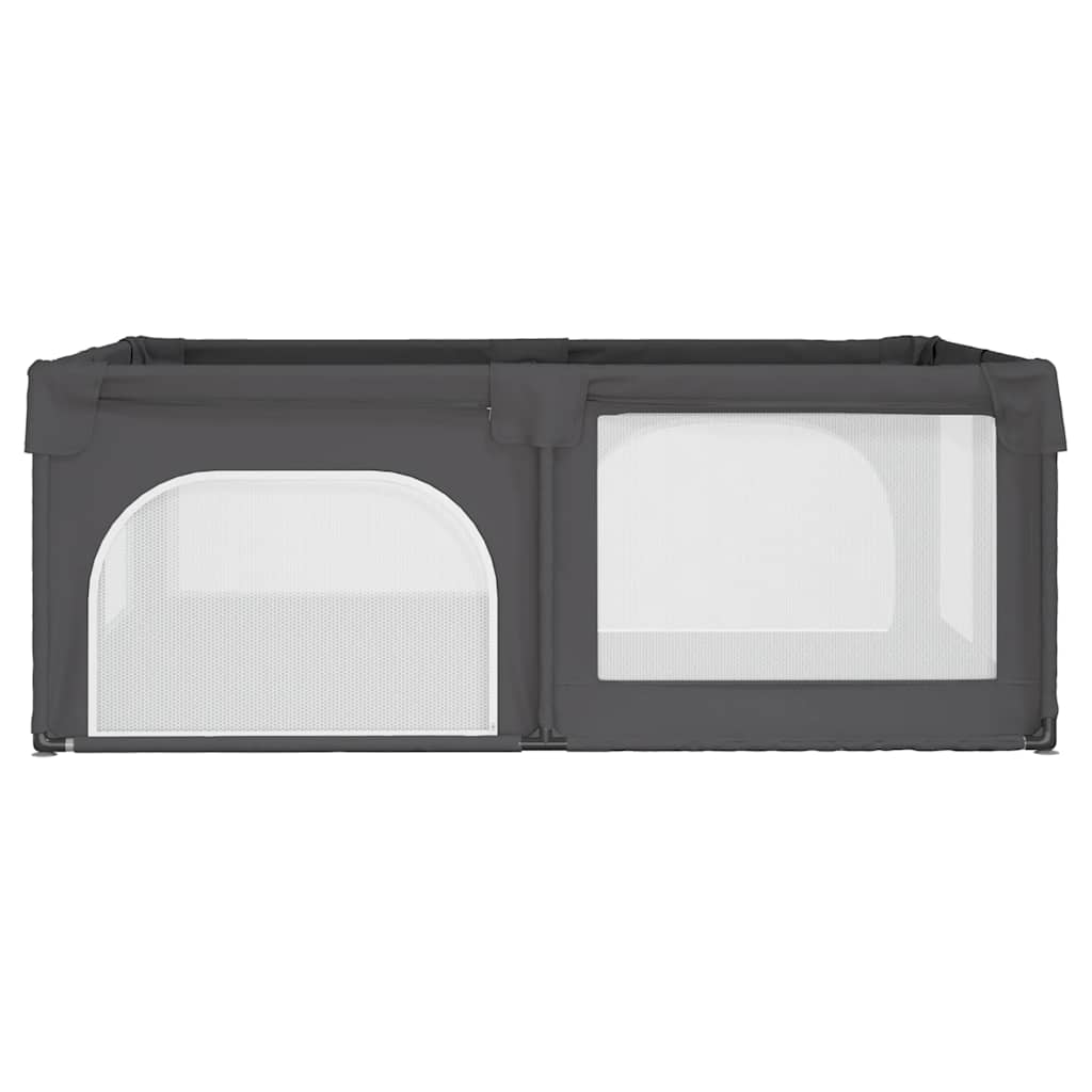 vidaXL Laufstall mit 2 Türen Dunkelgrau Oxford-Gewebe - Image 4