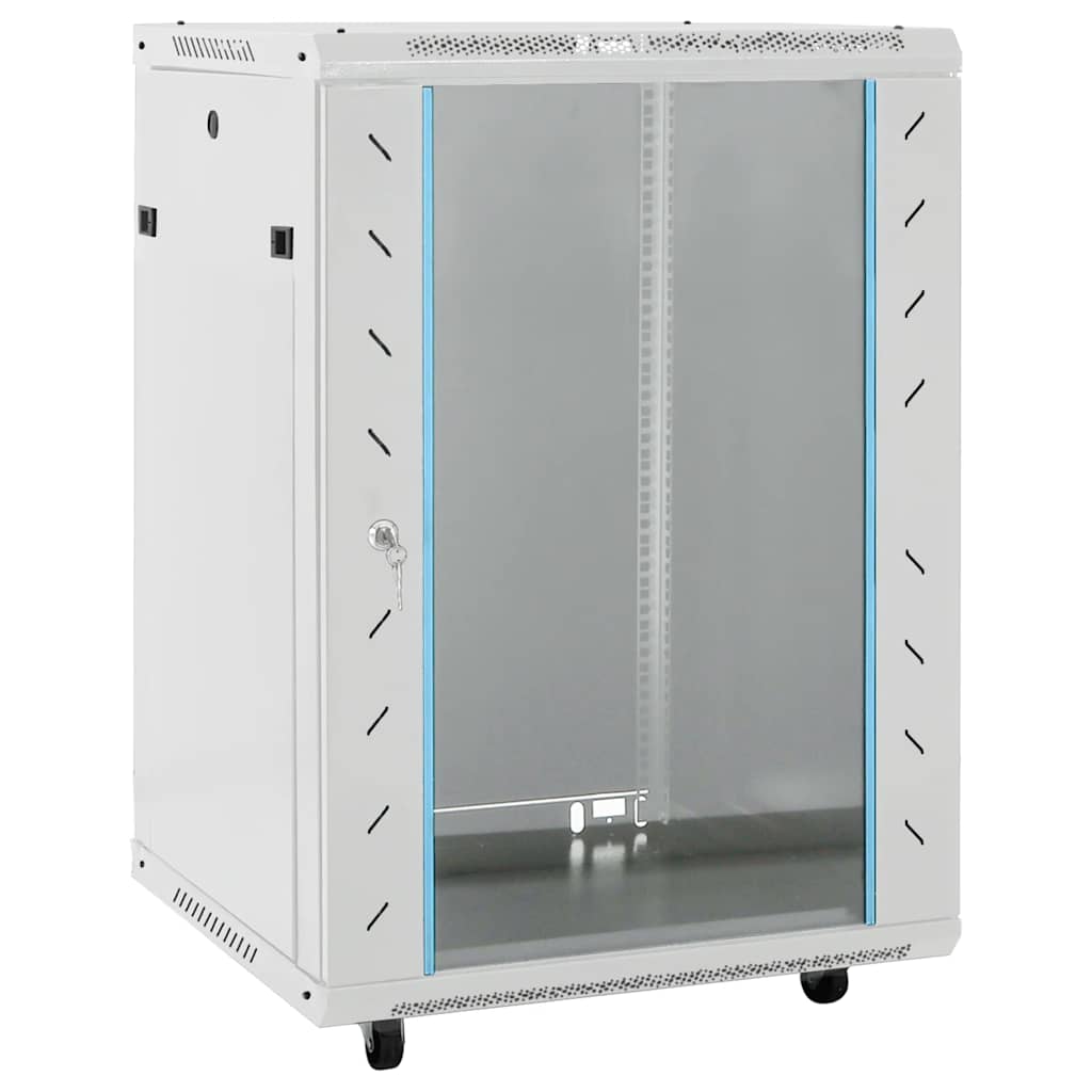 vidaXL 15U Netzwerkschrank 19" IP20 Grau 60x45x86 cm