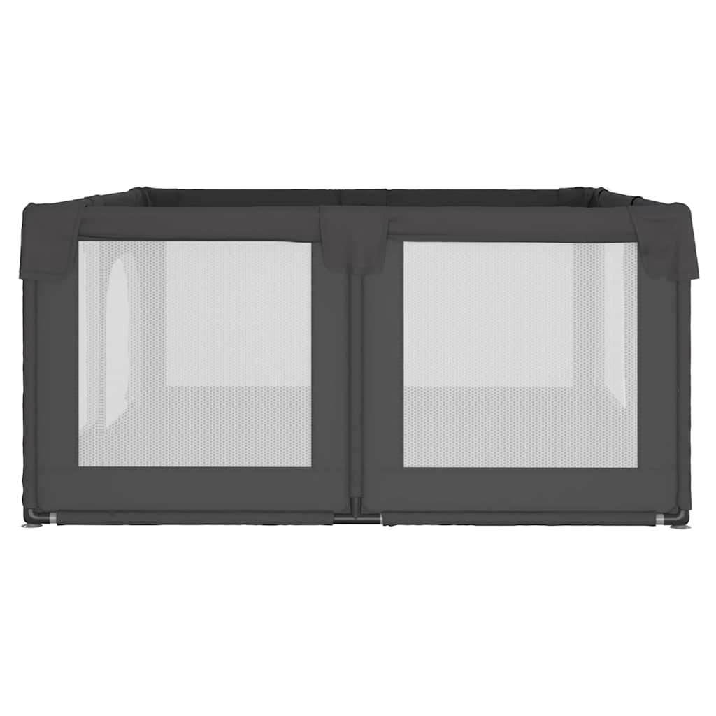 vidaXL Laufstall mit 2 Türen Dunkelgrau Oxford-Gewebe - Image 6