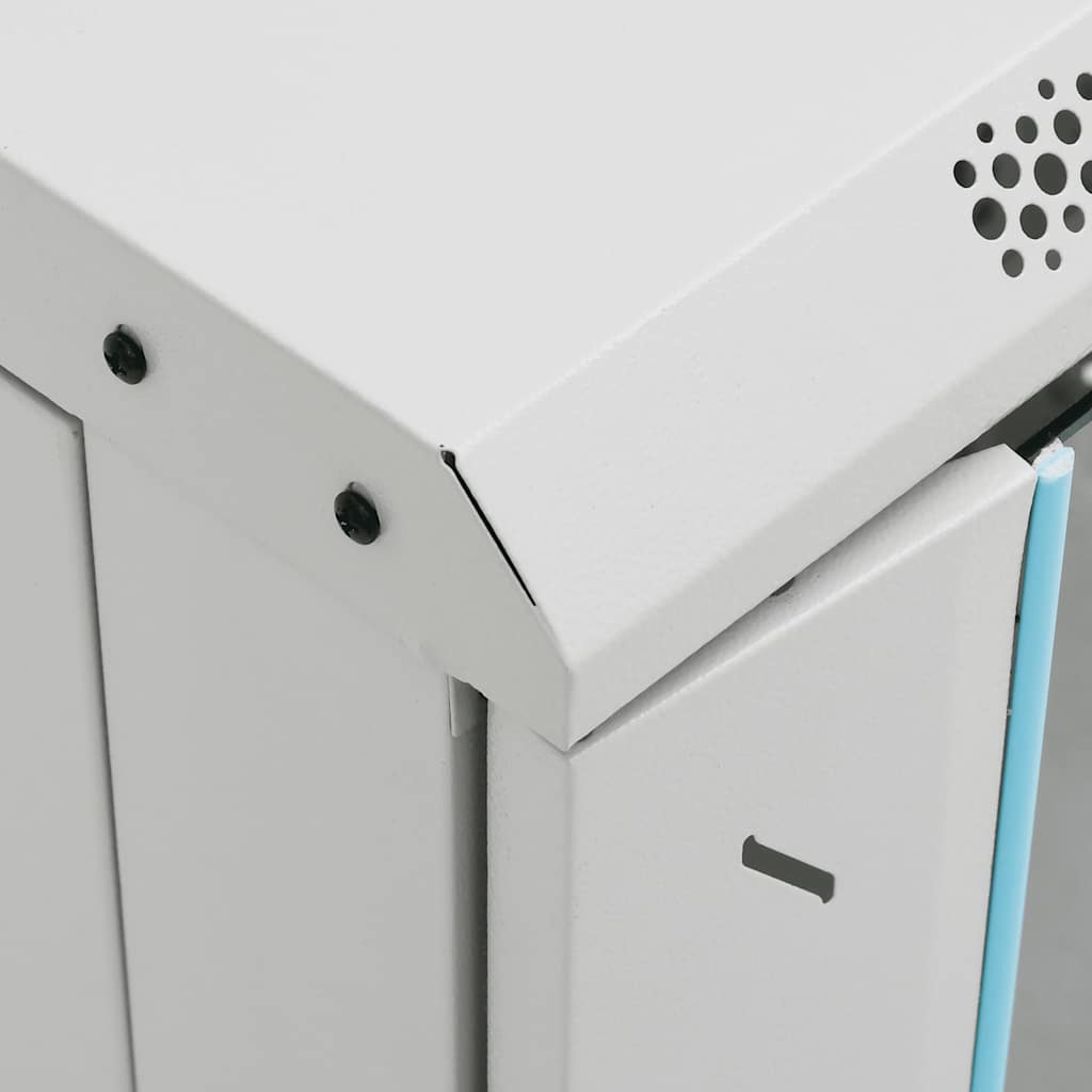 vidaXL 15U Netzwerkschrank 19" IP20 Grau 60x45x86 cm - Image 6