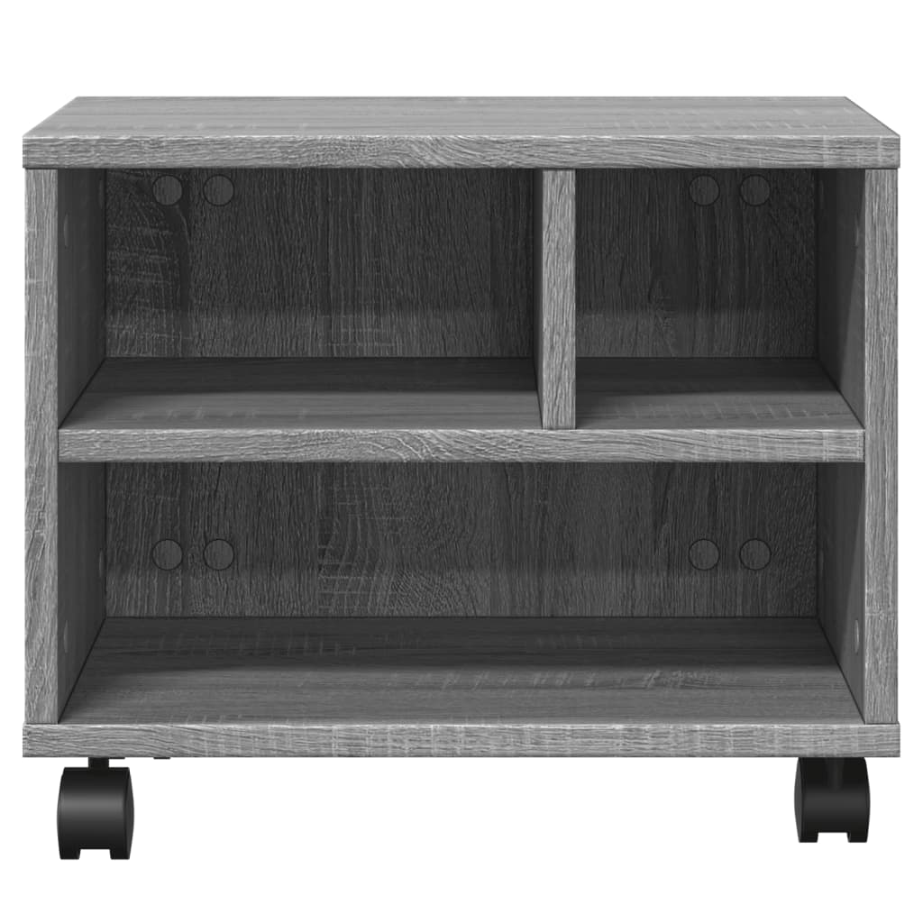 vidaXL Druckerständer mit Rollen Grau Sonoma 41x32x34,5 cm - Image 5