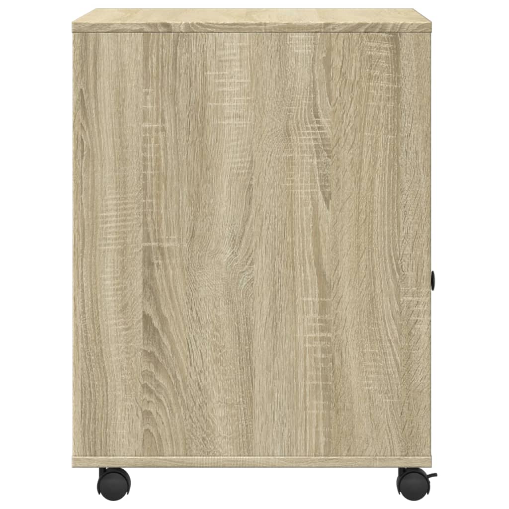 vidaXL Druckerständer mit Rollen Sonoma-Eiche 60x50x67 cm - Image 6