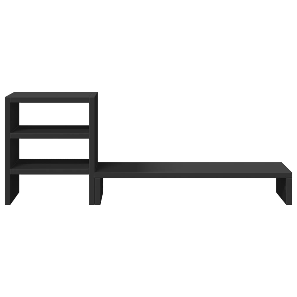 vidaXL Monitorständer mit Schreibtisch-Organizer Schwarz Holzwerkstoff - Image 4
