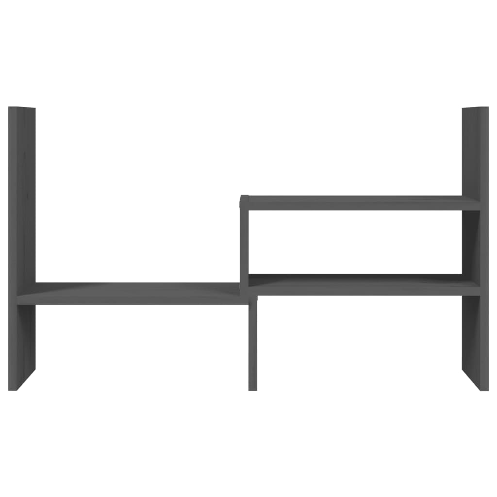 vidaXL Monitorständer Grau (39-72)x17x43 cm Massivholz Kiefer - Image 6