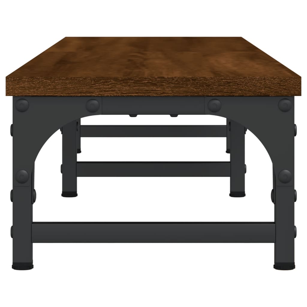 vidaXL Monitorständer Braun Eichen-Optik 105x23x15,5 cm Holzwerkstoff - Image 5