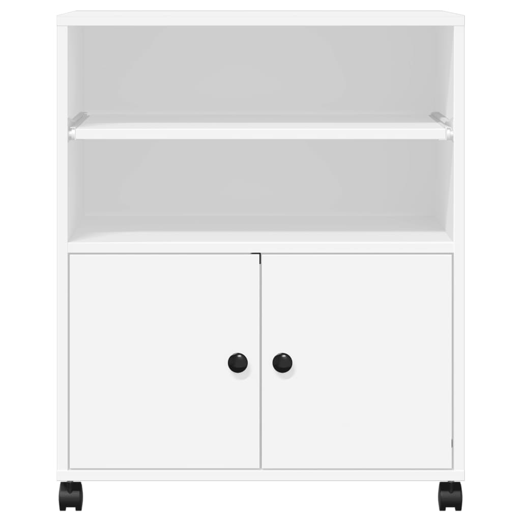 vidaXL Druckerständer mit Rollen Weiß 60x48x74 cm - Image 5