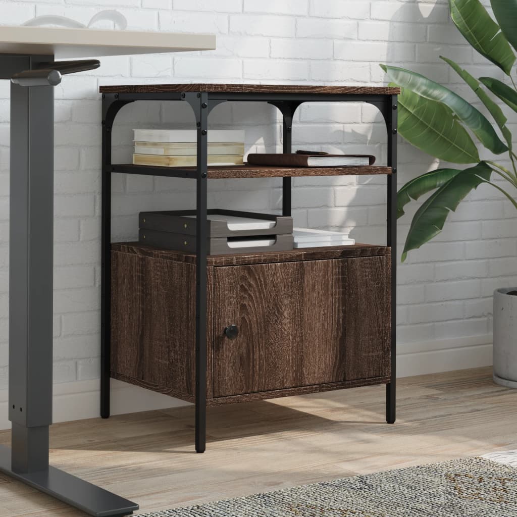 vidaXL Druckerständer 3 Ablagen Braun Eichen-Optik 50x40x76 cm - Image 3